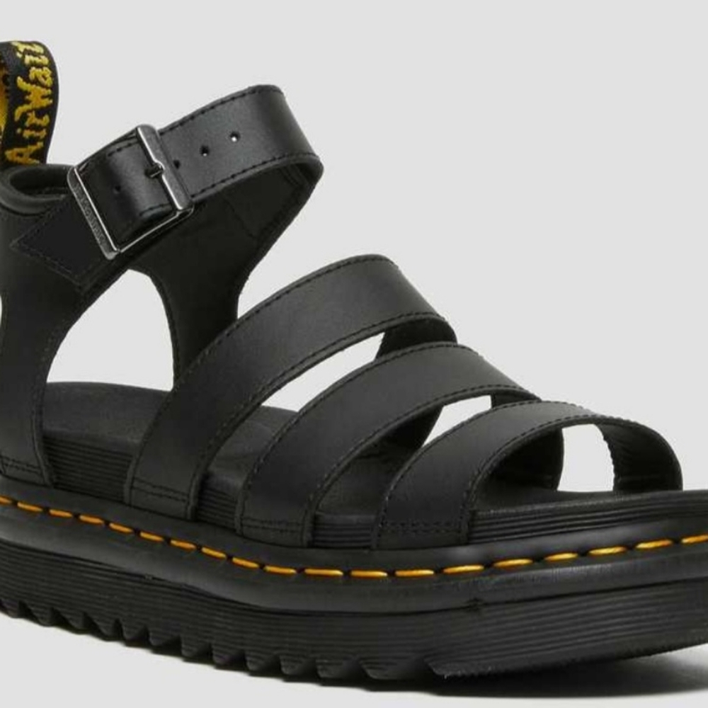 Dr Marten  Blaire hydro leather strap sandals Black